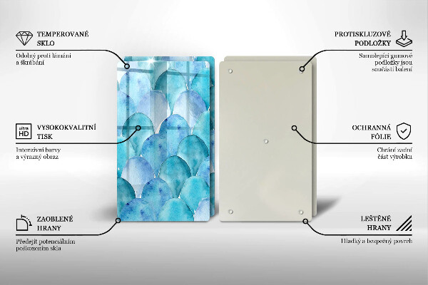 Worktop protector Watercolor scales