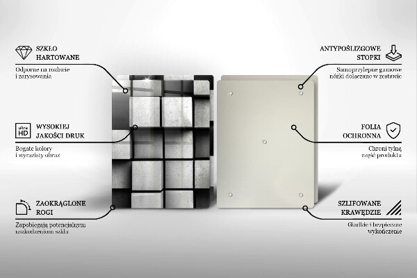 Worktop protector 3D geometry background