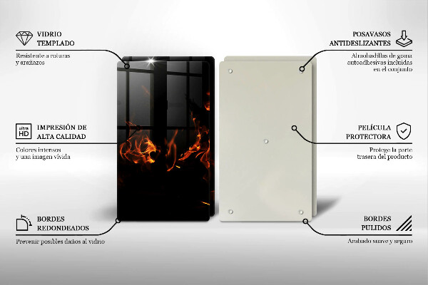 Worktop protector Fire flame