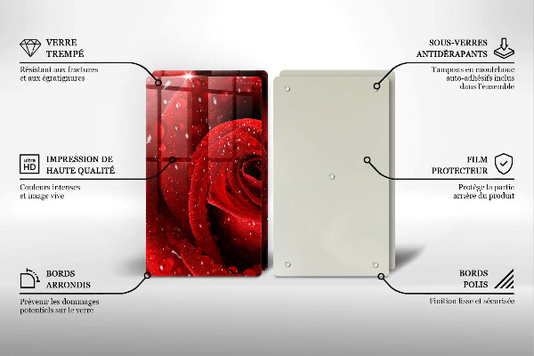 Kitchen worktop saver Rose flower petals