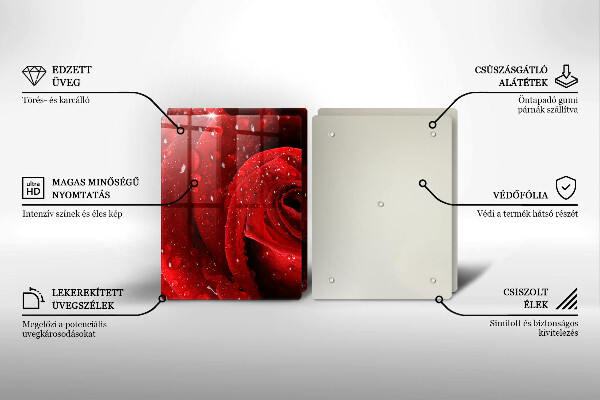 Kitchen worktop saver Rose flower petals