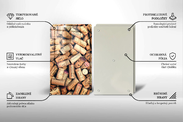 Kitchen worktop saver Wine corks pattern