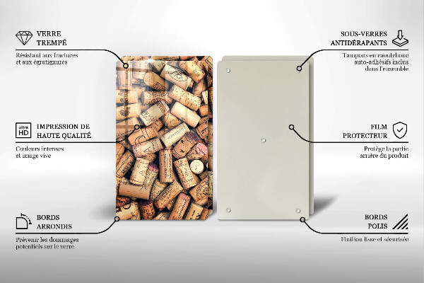 Kitchen worktop saver Wine corks pattern