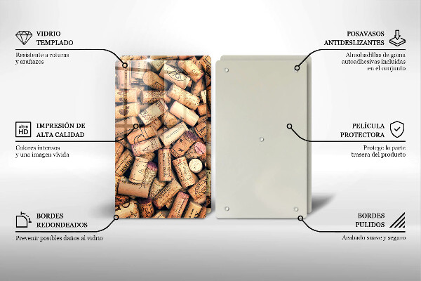 Kitchen worktop saver Wine corks pattern