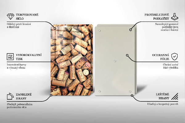 Kitchen worktop saver Wine corks pattern