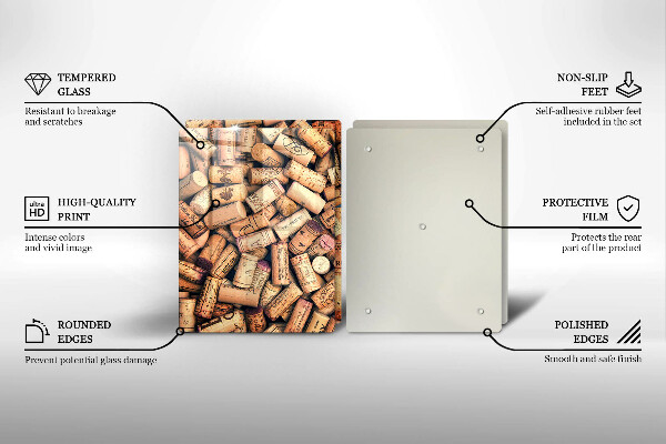 Kitchen worktop saver Wine corks pattern