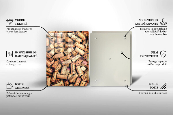 Kitchen worktop saver Wine corks pattern