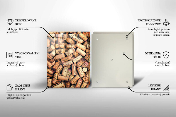 Kitchen worktop saver Wine corks pattern