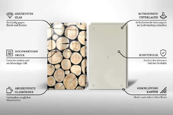 Kitchen worktop saver Wood trunks of the tree