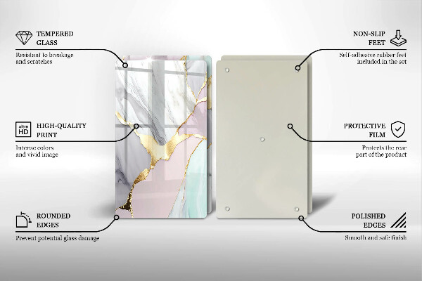 Worktop protector Pastel marble