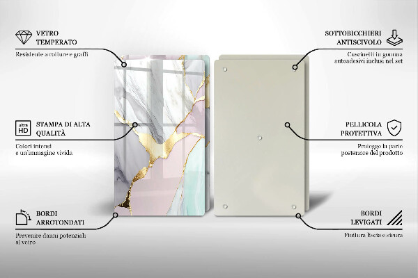 Worktop protector Pastel marble
