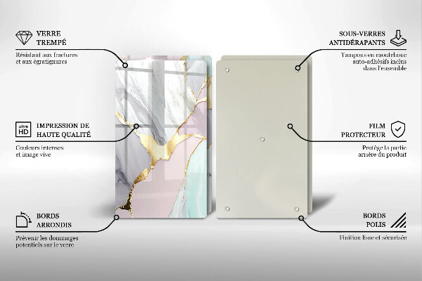 Worktop protector Pastel marble