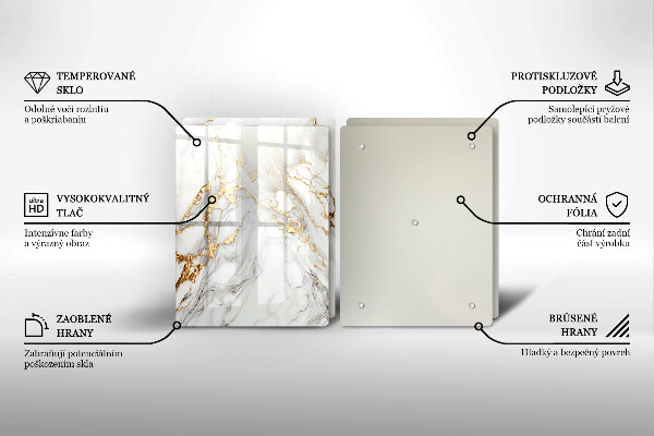 Worktop protector Light marble with gold