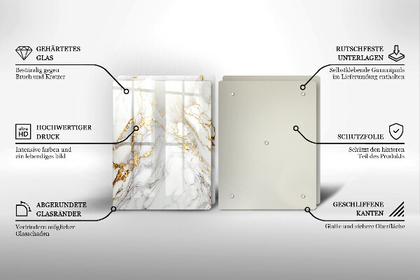 Worktop protector Light marble with gold