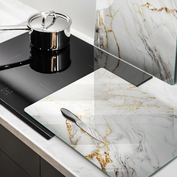 Worktop protector Light marble with gold