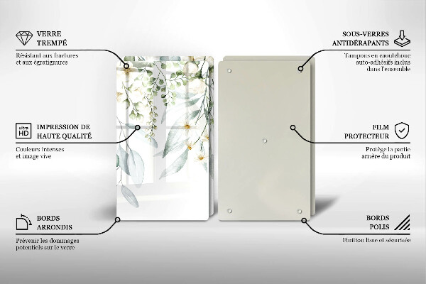 Worktop protector Watercolor plants