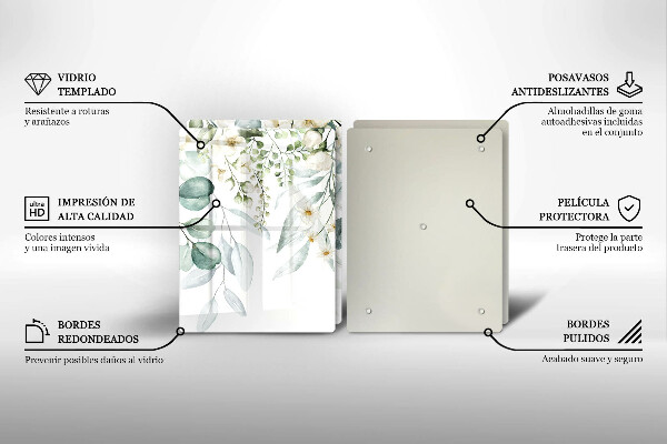 Worktop protector Watercolor plants