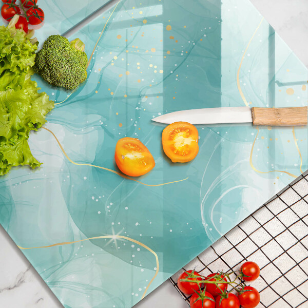 Kitchen worktop protector Blue-gold abstraction