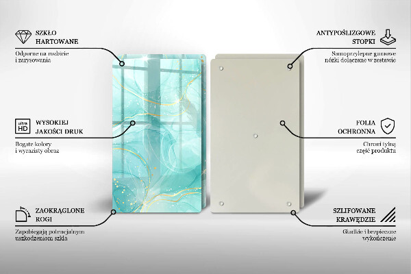 Kitchen worktop protector Blue-gold abstraction