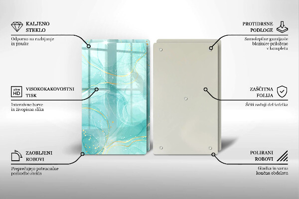 Kitchen worktop protector Blue-gold abstraction