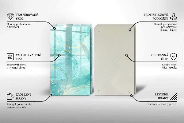 Kitchen worktop protector Blue-gold abstraction