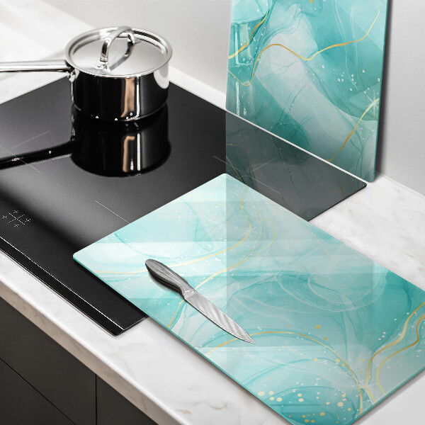 Kitchen worktop protector Blue-gold abstraction