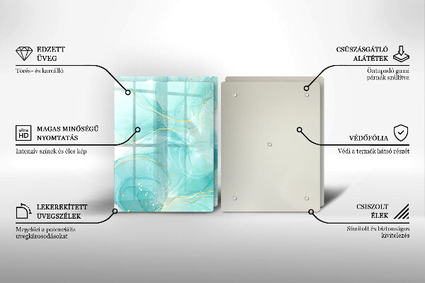 Kitchen worktop protector Blue-gold abstraction