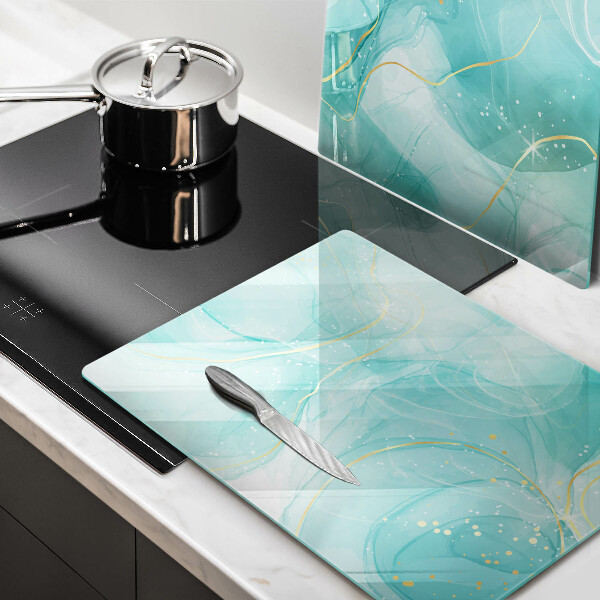 Kitchen worktop protector Blue-gold abstraction