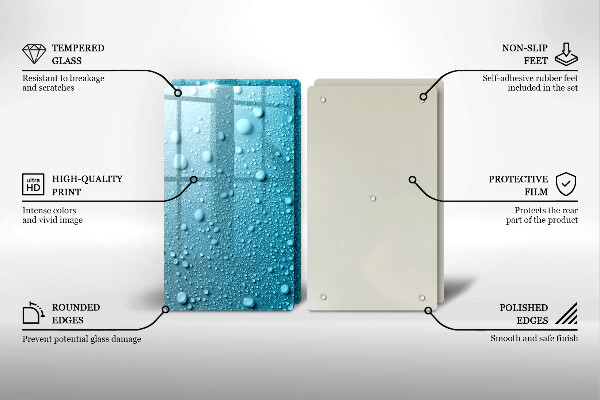 Kitchen worktop protector Drops of water