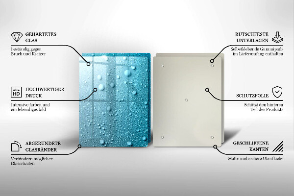 Kitchen worktop protector Drops of water