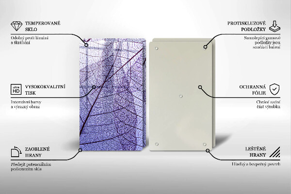 Kitchen worktop protector Leaves with veins