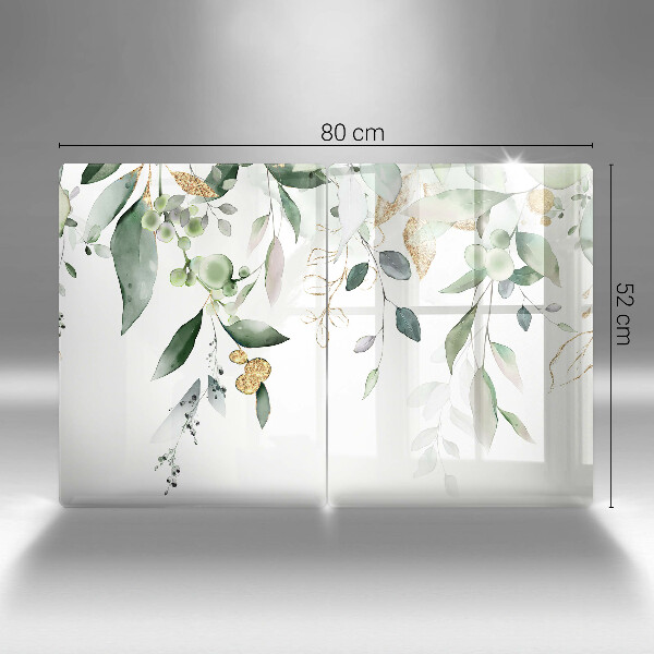 Kitchen worktop protector Watercolor leaves