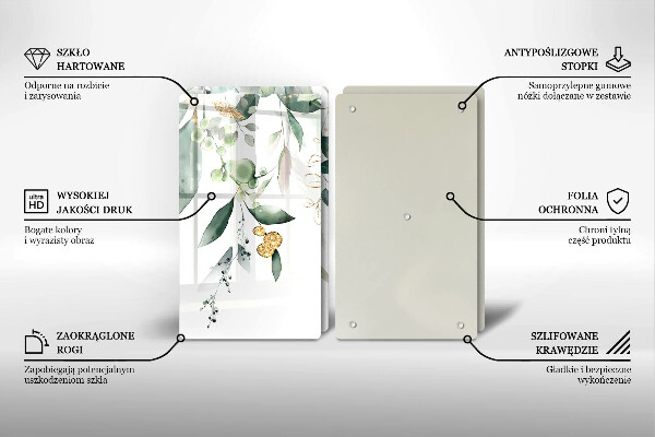 Kitchen worktop protector Watercolor leaves