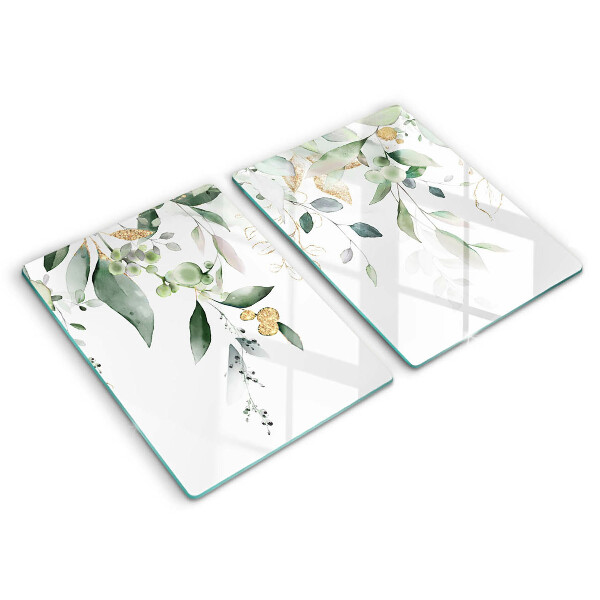 Kitchen worktop protector Watercolor leaves