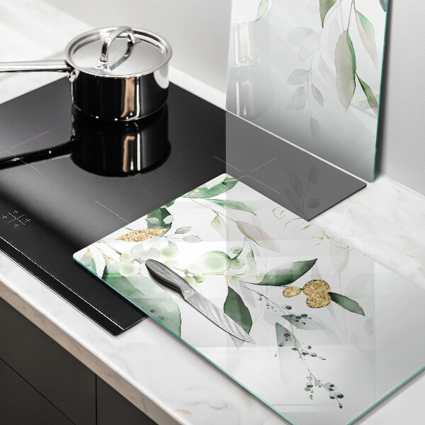 Kitchen worktop protector Watercolor leaves