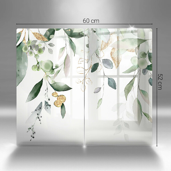 Kitchen worktop protector Watercolor leaves