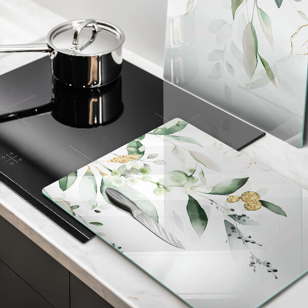 Kitchen worktop protector Watercolor leaves