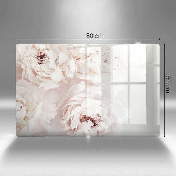 Kitchen worktop protector Pastel peonies