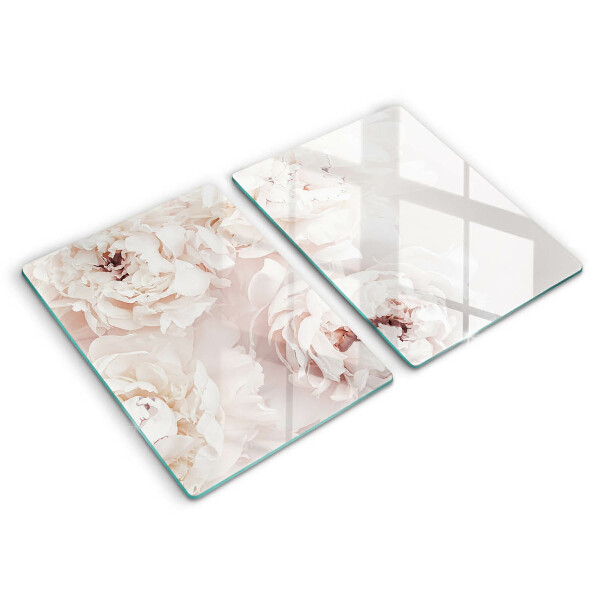 Kitchen worktop protector Pastel peonies