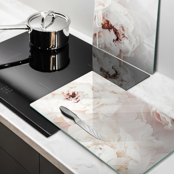 Kitchen worktop protector Pastel peonies