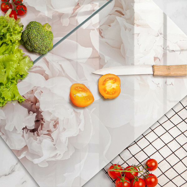 Kitchen worktop protector Pastel peonies