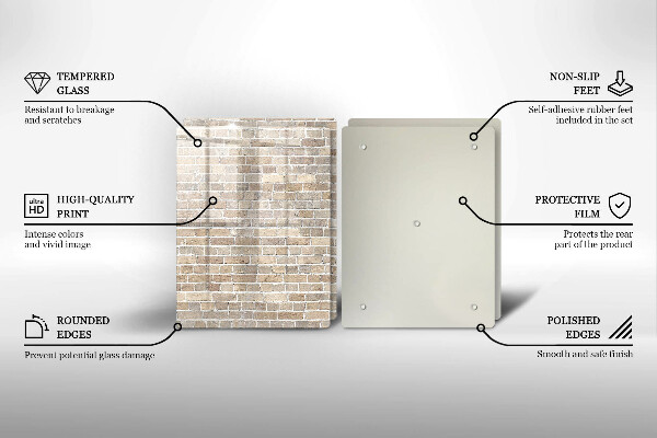 Kitchen worktop protector Wall bright bricks