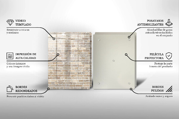 Kitchen worktop protector Wall bright bricks