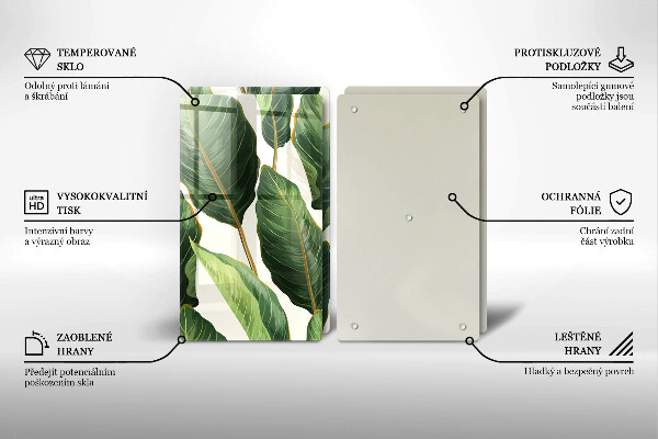 Kitchen worktop protector Banana leaves