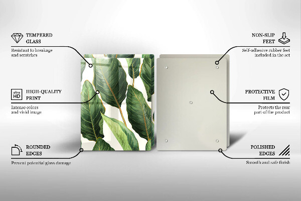 Kitchen worktop protector Banana leaves