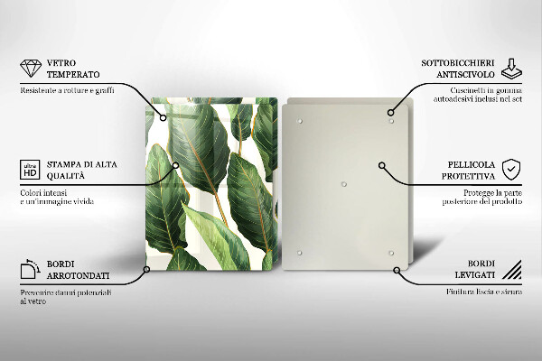 Kitchen worktop protector Banana leaves