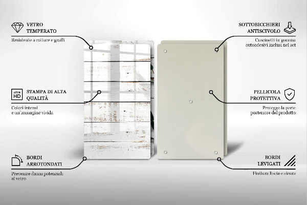 Kitchen worktop protector Old boards and leaves