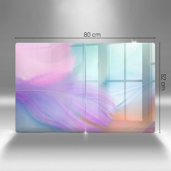 Kitchen worktop protector Pastel feathers