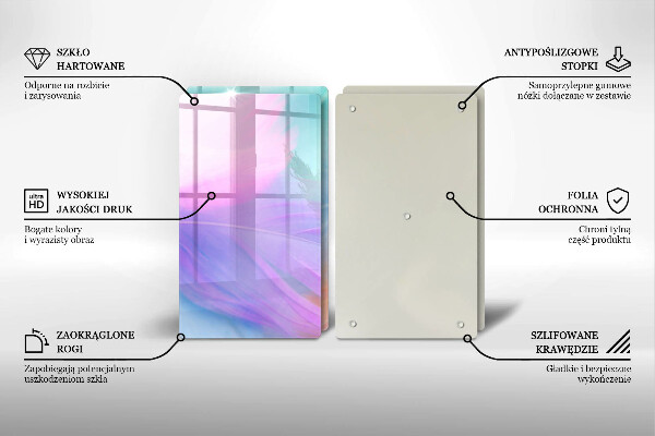 Kitchen worktop protector Pastel feathers