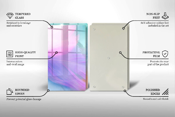 Kitchen worktop protector Pastel feathers